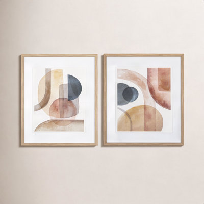 Abstract Geometry 2-Piece Painting