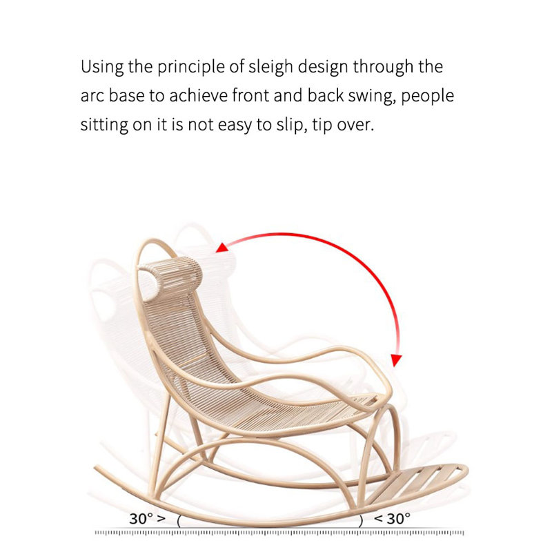 Chaise berçante en métal