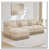Beige + 3 sièges + 1 repose-pieds