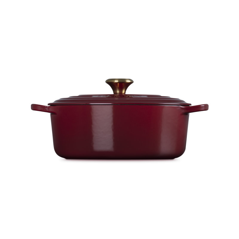 Le Creuset Signature Cast Iron Oval Casserole, Garnet, 27cm / 4.1L