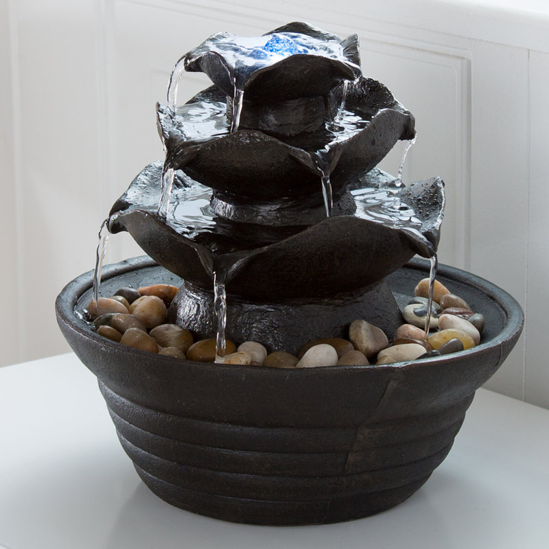 Indoor Acrylic Table Top Fountain with Lights