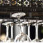 Hanging Wine Bottle & Glass Rack Black
