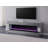 71" TV Stand with Visual Flame Box Grey Mirror-294451374