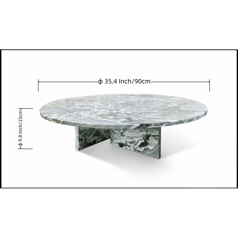 Table basse en marbre naturel bleu-gris, pièce maîtresse du salon, pierre véritable, grain unique, élégante et durable
