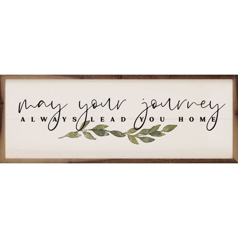 May Your Journey Greenery - blanc, H 12 po x l 36 po