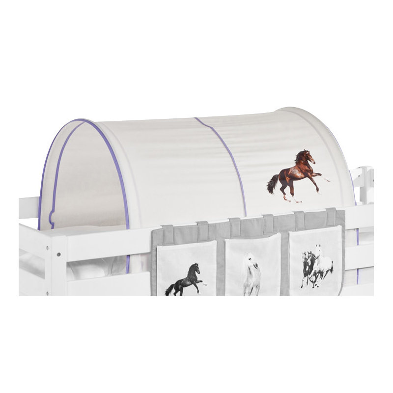 Pferde Bunk Bed Accessory, Purple/​Beige