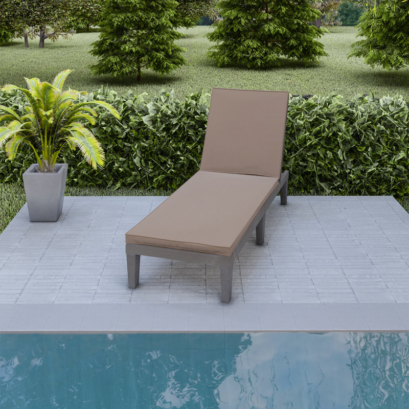 Chaise longue inclinable 74 po avec coussins High Littleton, Beige, gris