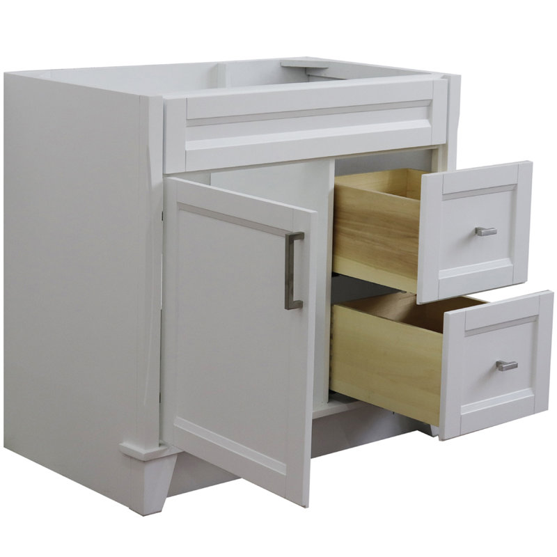 Base de meuble-lavabo simple 36 po seulement, Blanc