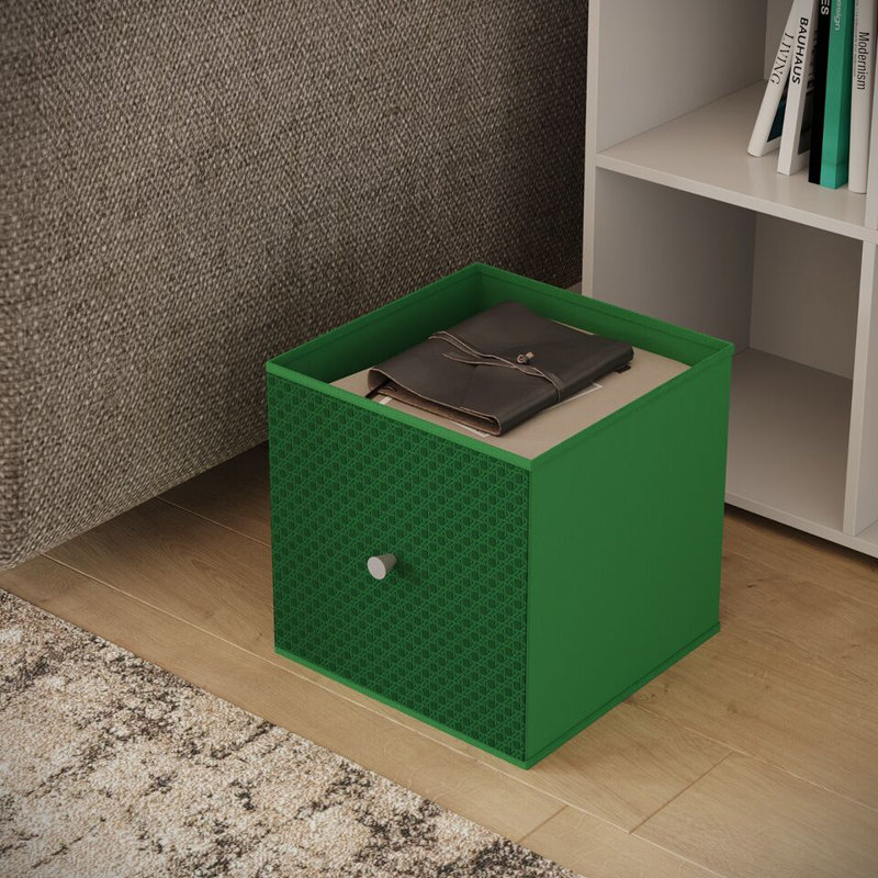 17 Stories Woven Decorative Basket, Green