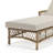 Kyla 1-Piece Wicker Patio Chaise Lounge With Beige Cushions