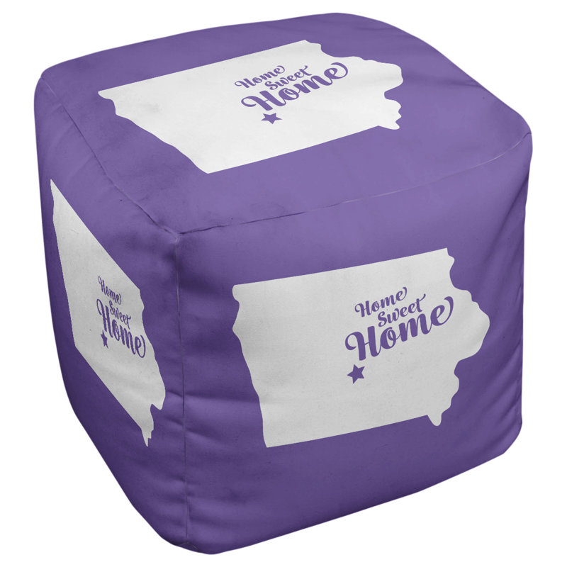 Repose-pieds cubique du moines home, Mauve