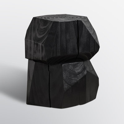 Irregular Solid Wood End Table