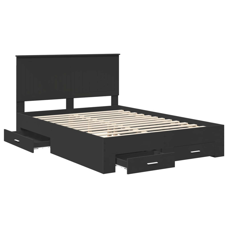 Bed, Black, Double (4'6)