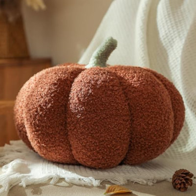 Coussins de citrouille, coussins décoratifs de citrouille de l'Action de grâce, coussin en forme de brun pour les cadeaux de décoration de chambre d'automne, mignonne peluche 6 x 12 pouces, coussin d'Halloween, coussins décoratifs d'automne