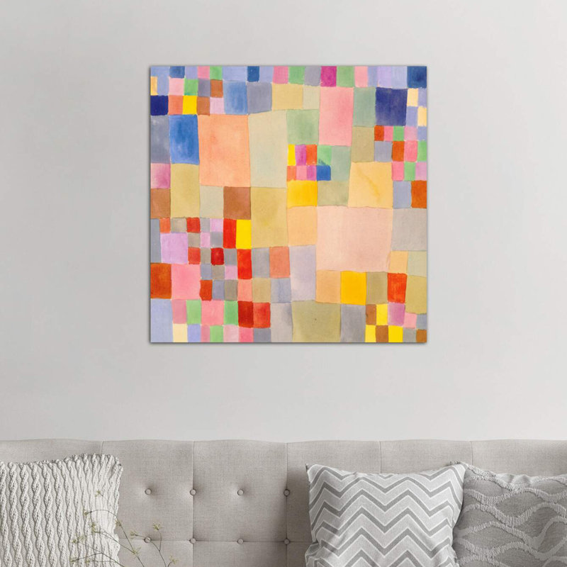 Flora On The Sand by Paul Klee - Painting on Canvas, 93.98 cm H x 93.98 cm W x 1.91 cm D, No Frame