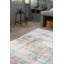 Tapis décoratif rayé vert, orange et beige-1870999972