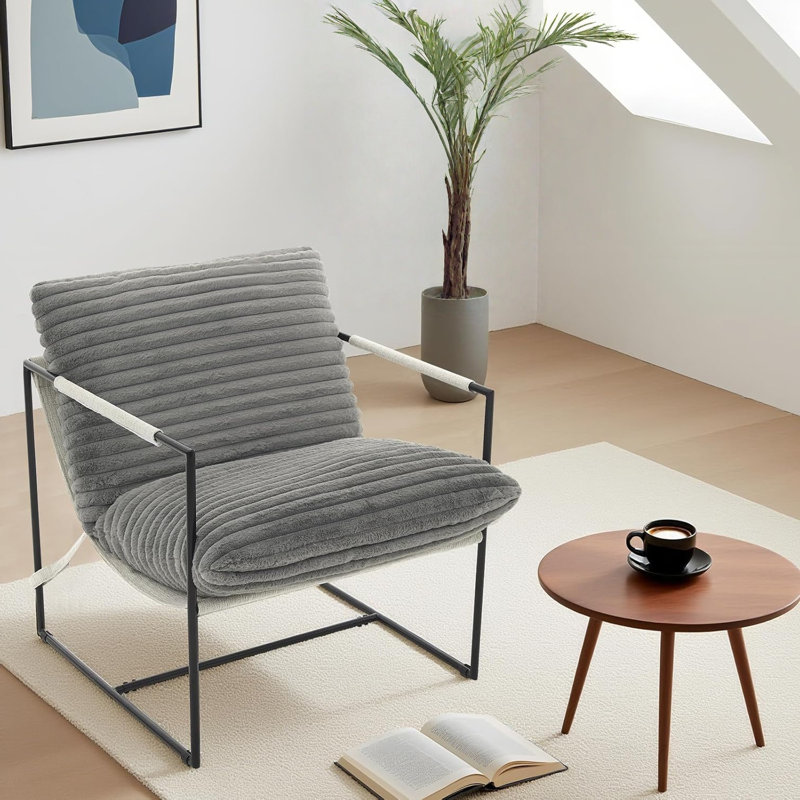 Upholstered Armchair, Grey