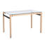 Kevon Glass Top Metal Base Dining Table