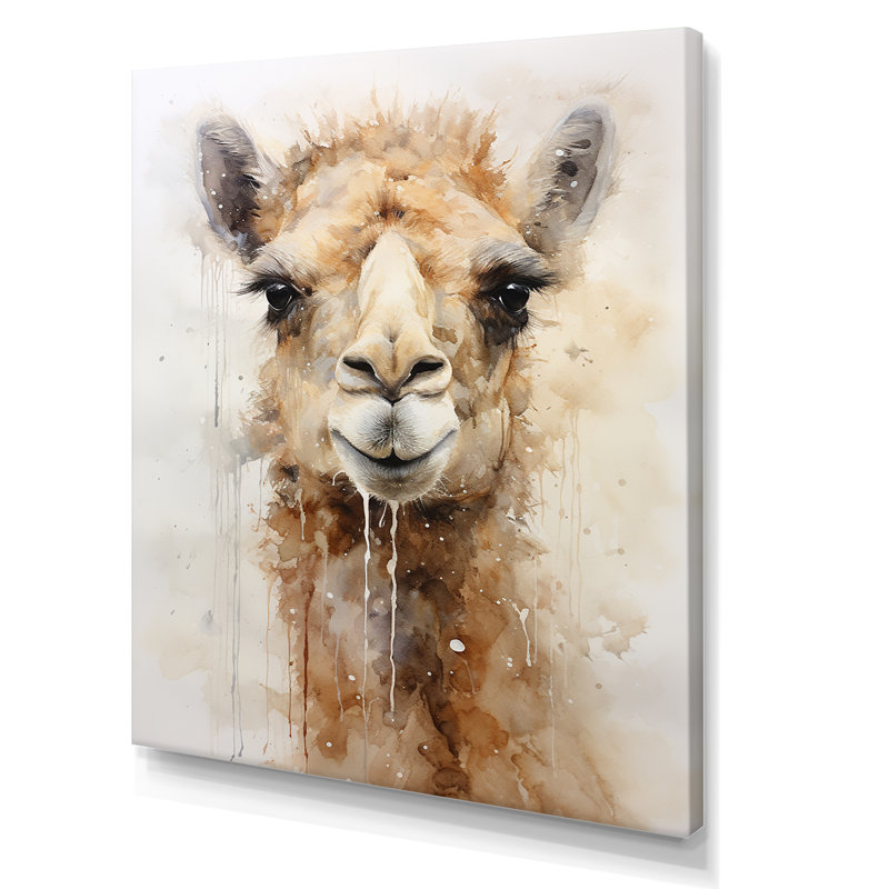 Minimalisme beige chameau - reproductions d'art mural chameau, Toile tendue, H 32 po x l 16 po