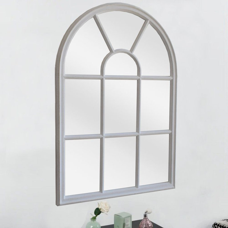 Creeve Solid Wood Rectangle Wall Mirror