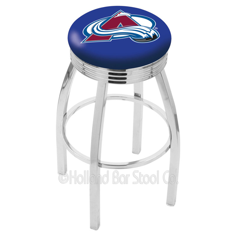 NHL Swivel Bar Stool, Colorado Avalanche, Counter Stool (25" Seat Height)