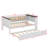 Twin-Size Daybed With Storage Racks, Padded Backrest, USB Port, And Trundle-2023839794