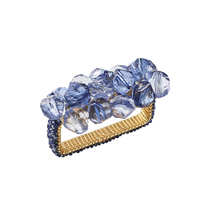 Pop Rocks Napkin Ring, Navy/Blue