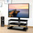 Black Multi-Function Angle And Height Adjustable Tempered Glass  TV Stand