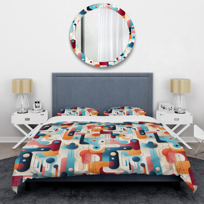 Literie Trendy Patterns 1970S Style II, Housse de couette simple + 1 taie décorative stan