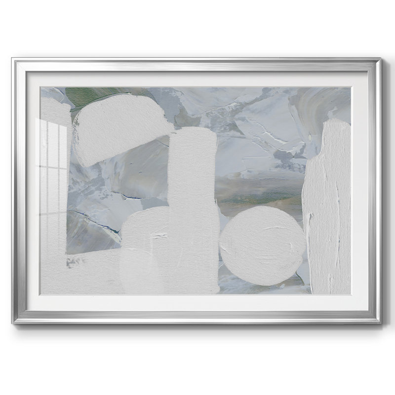 Saltwater Tide III-encadré, impression encadrée avec biseauté, Argent, H 19 po x l 27 po x P 1,5 po