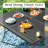 Mariana 60" W Square Metal Outdoor Dining Table with Umbrella Hole-364470199