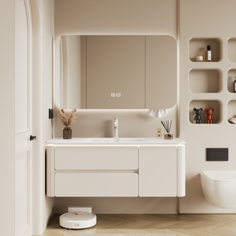 Armoire de salle de bain moderne de style crème