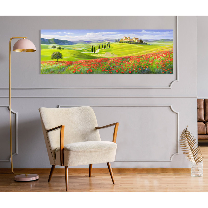 Village In Tuscany by Adriano Galasso - Wrapped Canvas Painting, 40cm H x 120cm W x 4cm D
