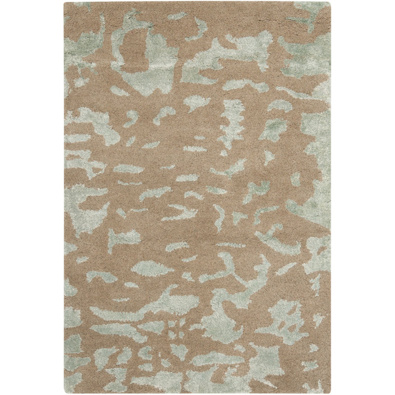 Jorie Hand Tufted Wool/Cotton/Viscose Abstract Rug in Taupe, Rectangle 3'6" x 5'6"