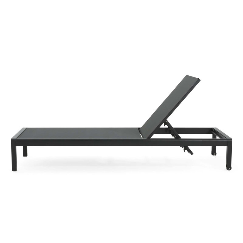 Cape Coral Kd Chaise Lounge Blk(Mp2)( Set Of 2 ), Black/Gray