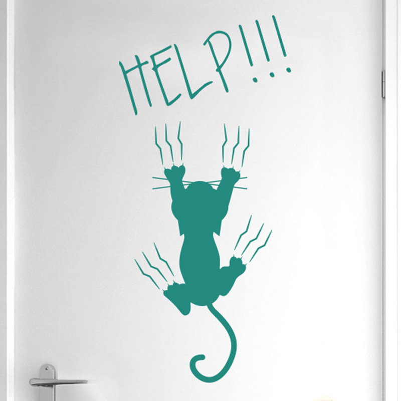 Animals Wall Decal, Aqua Green