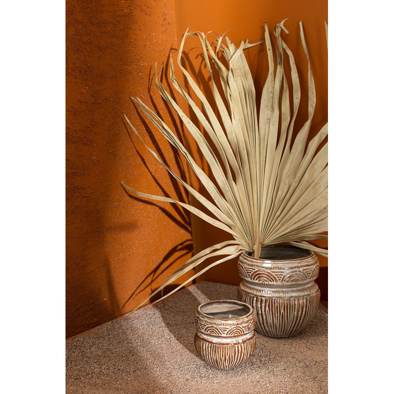 Ceramic Planter, 3.3" H x 3.8" W x 3.5" D