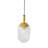 Kirkley Modern Kitchen Island Pendant Lamp - Gold Paint- Clear