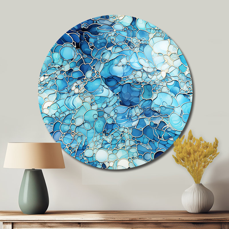 Chritine - art floral rond en métal, H 16 po x l 16 po