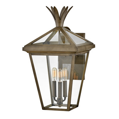 Palma 21.5" Three-Light Aluminum Wall Mount Outdoor Lantern
