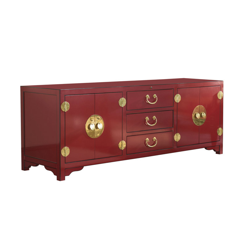 Studio Designs Pacific Isle Media Console In Color, Red