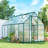 11x6 ft Polycarbonate Greenhouse with Swing Door and Two Adjustable Roof Vents, Aluminum Walk-in Greenhouse Outdoor Greenhouse for Patio Garden Backyard, Dark Green-122411786
