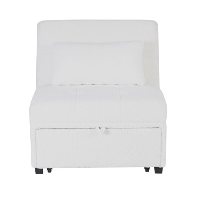 Hulse 3-in-1 Sherpa Convertible Sleeper Chair