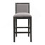 Ensemble de 2 tabourets de bar d'une hauteur de 30,5 pouces, structure en bois d'hévéa, coussin en tissu éponge et tabourets de bar rembourrés, chaises de bar rétro convenant à un îlot de cuisine, une chambre à coucher ou une salle à manger.
