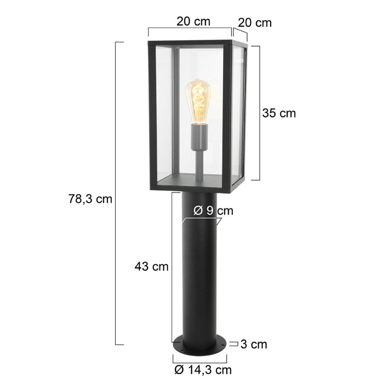 Souders Black Metal Pathway Light