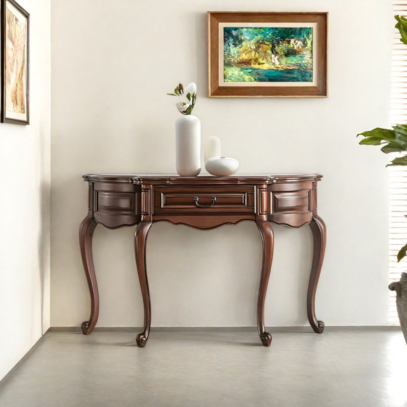 Rural Classical Solid Wood Console Table, 33.86" H x 55.12" W x 16.54" D