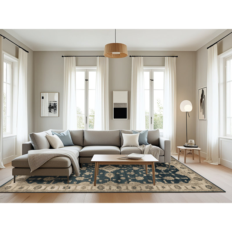 Machine Washable Overdyed Black Area Rug, Rectangle 8' x 12'