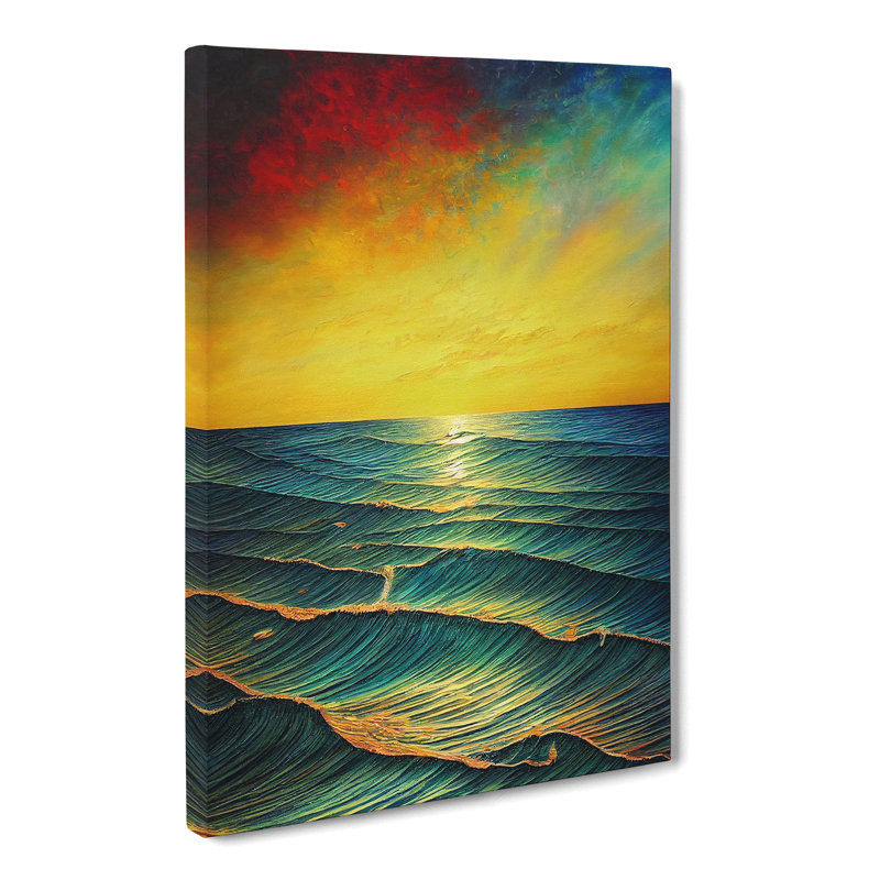 CAN-V0523-2220X Seascape Painting In Colour Vol.1 - Wrapped Canvas Print, 60cm H x 40cm W x 3cm D