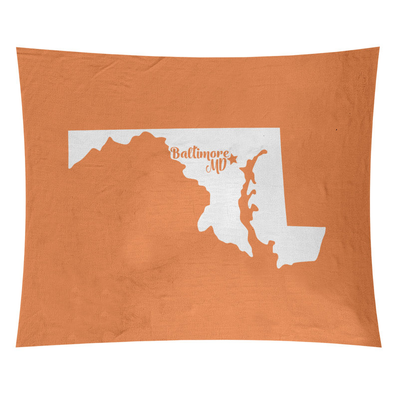 Tapisserie de Baltimore, Maryland, H 51 po x l 60 po, Orange