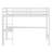 Twin Size High Loft Bed (Rubber Wood) – Safety Guardrail, Built-In Desk & Ladder-10783706